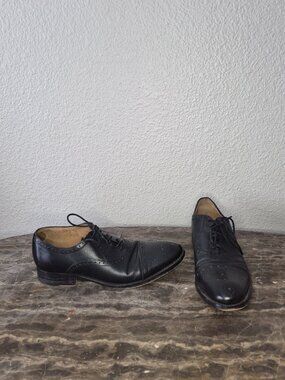 Sartorial Mens Black Oxford Shoes Size:  8 US/ 7 UK